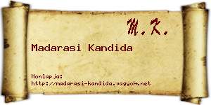 Madarasi Kandida névjegykártya